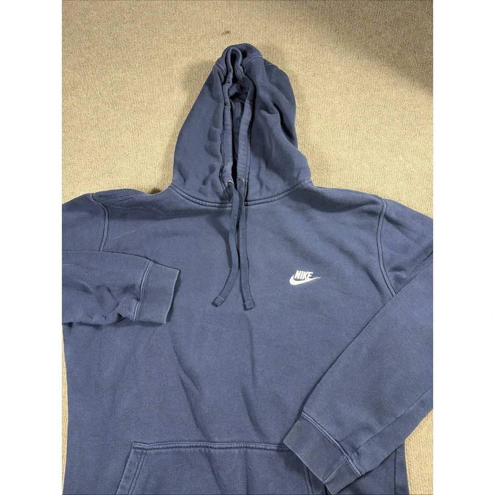 Nike Sportswear Mens Club Fleece Navy Blue Hoodie Sweatshirt Size XXXLT